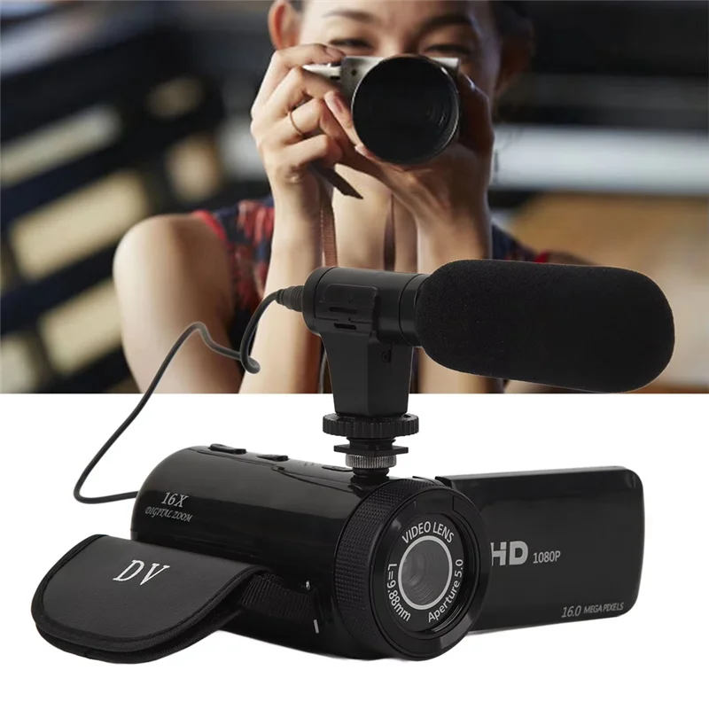 

A91P Microphone Camera Digital Video Camera 16 Million Pixels 2.4 Inch IPS USB Interface