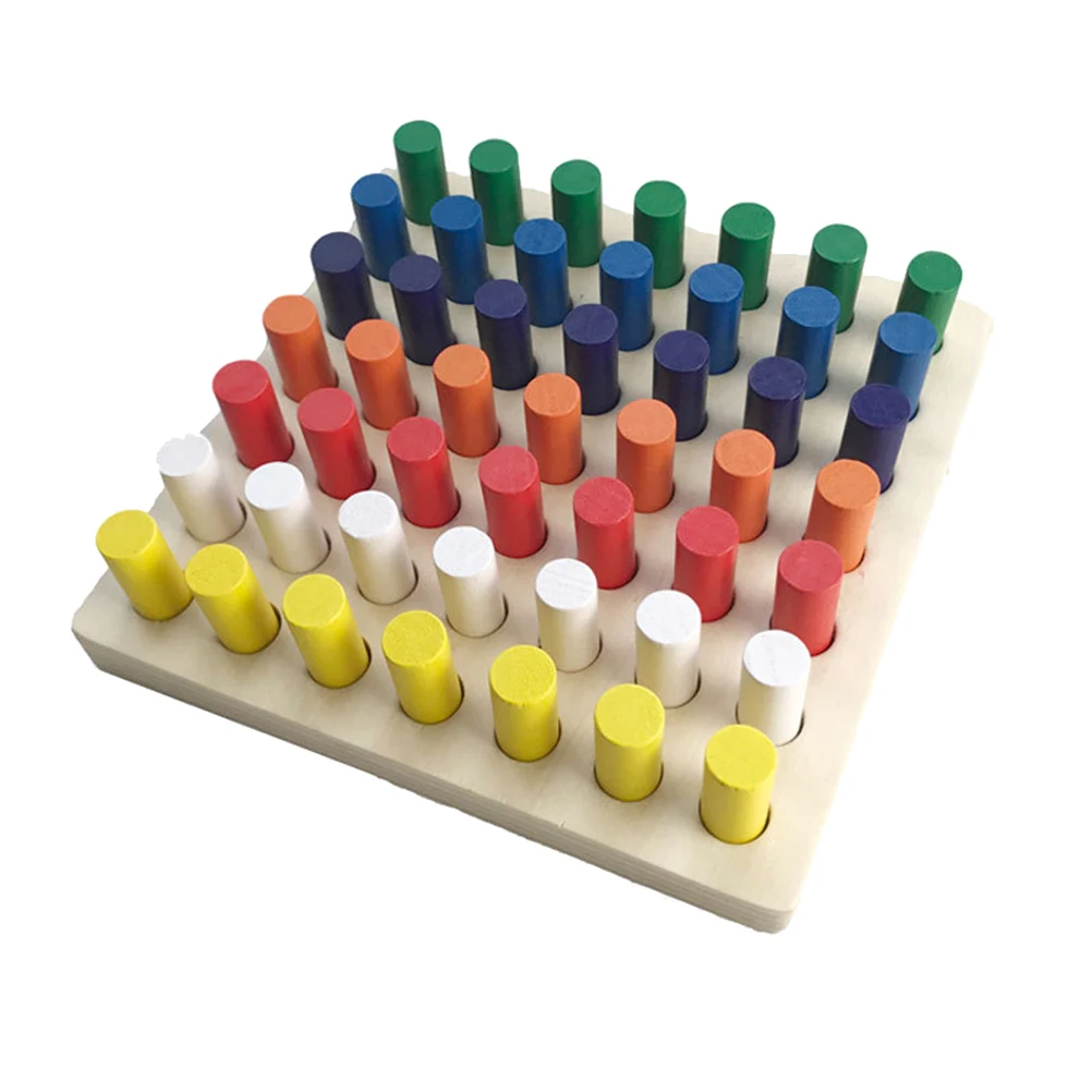Kleurherkenning Leermiddelen Vinger Houten Interposer Educatief Voorschools Speelgoed Bijpassend Handmatig Kinderspeelgoed