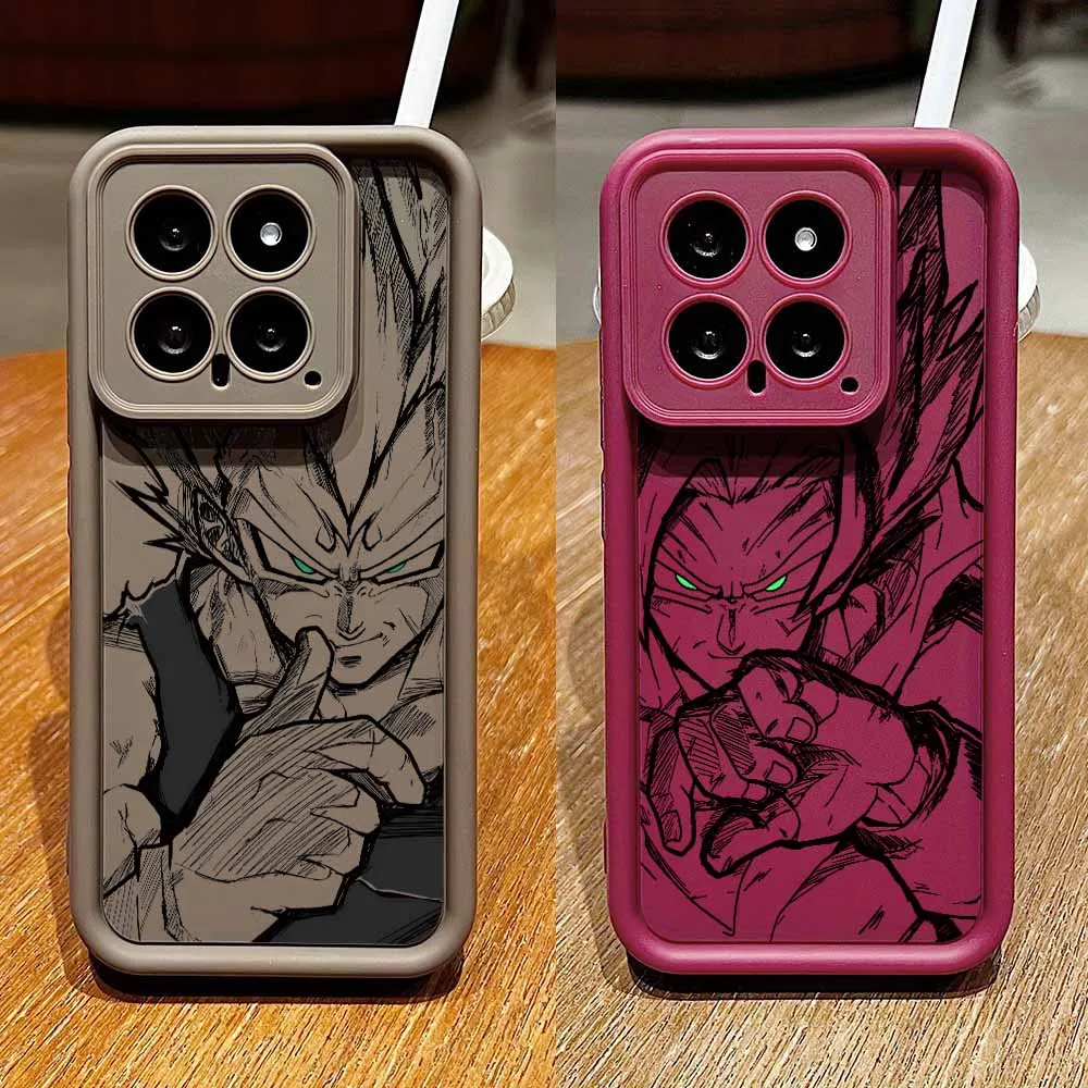 Capa Protetora Anime Vegeta Goku para Xiaomi Mi 17 15T 14T POCO F8 X7 M8 Redmi 15C 14C Note 15 14 Pro Plus Ultra