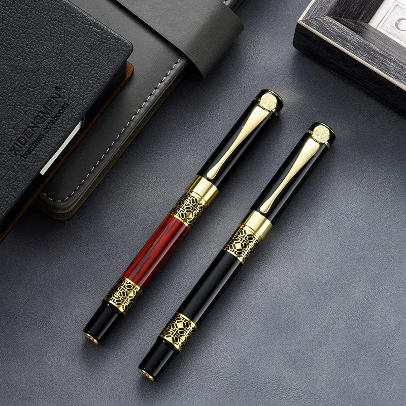 

Wood Grain Fountain Pen Suitable Luxury Business Writing ink Pens for Business Signature Calligraphy Office Supplies Stationery