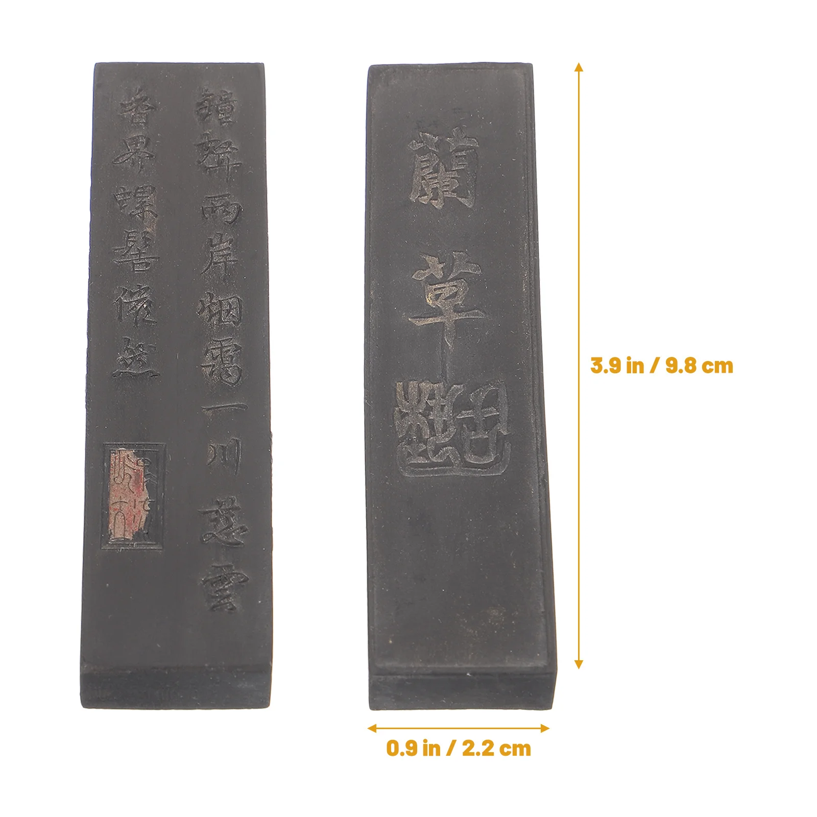 2pcs Calligraphy Ink Sticks Traditional Chinese Handmade Drawing Ink Block For Writing Students Artists Practice Reusable