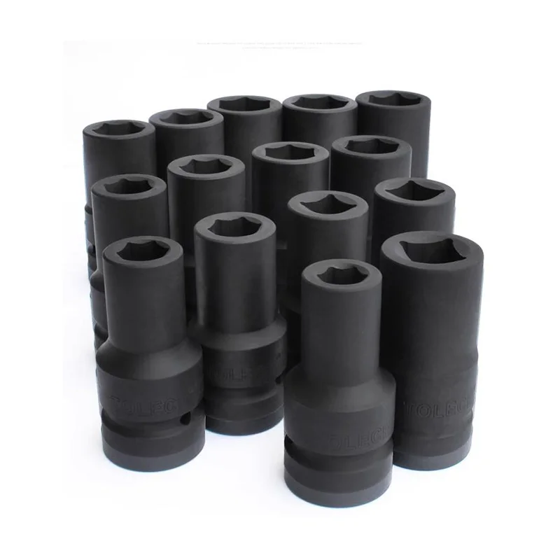 1 Inch Deep Shallow Impact Socket 6 Point 17mm 19mm 21mm 22mm 24mm 27mm 30mm 32mm 33mm 34mm 35mm 36mm 38mm 41mm 42mm 43mm 44mm