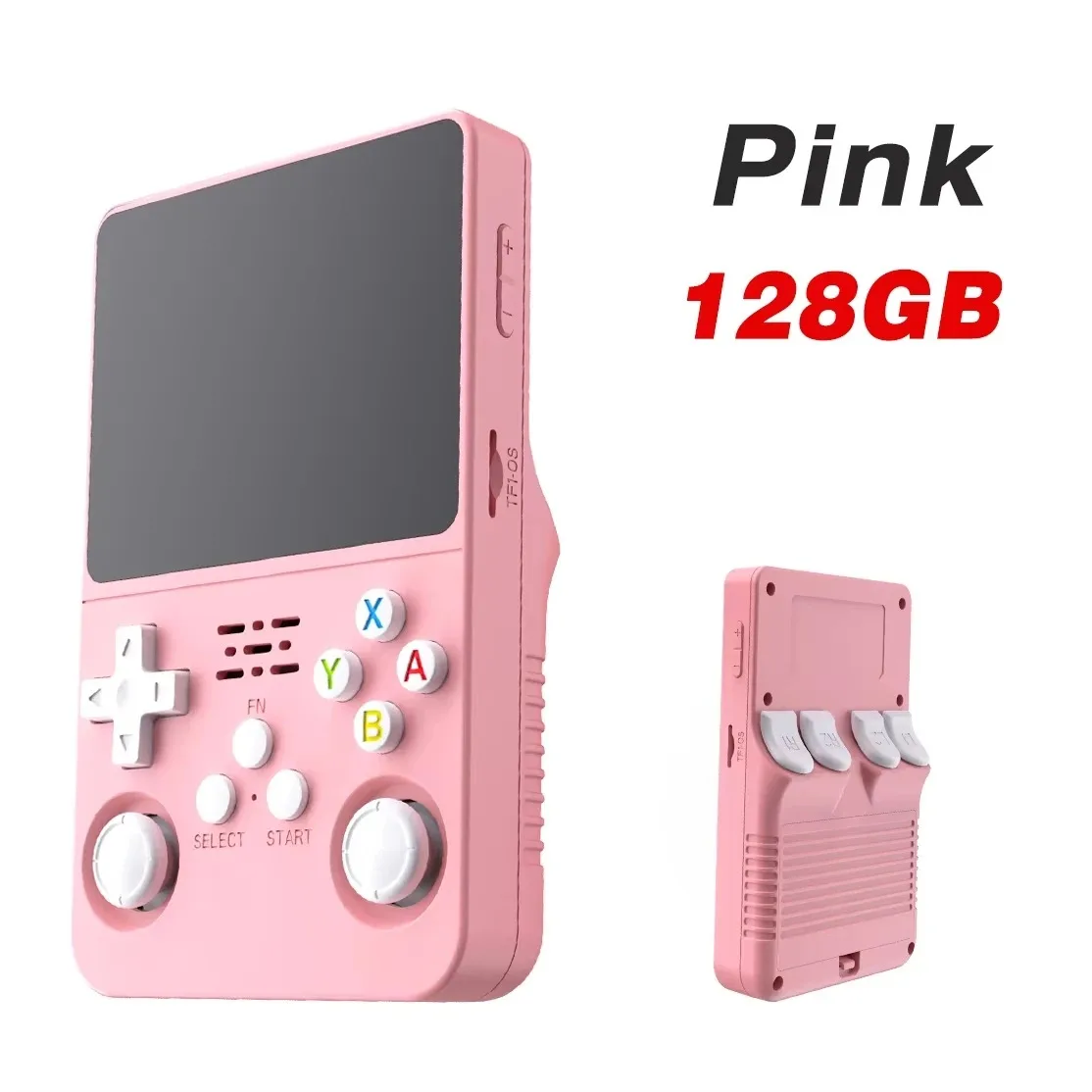R36s Neue Handheld-Spielkonsole Open Source Linux 3,5-Zoll IPS-Bildschirm Tragbarer 128GB Videoplayer Weihnachtsgeschenk