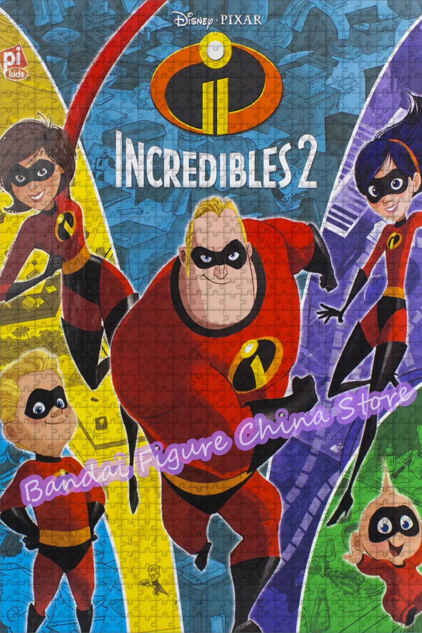 Disney Incredibles 2 Jigsaw Puzzles 300/500/1000 Pieces Cartoon Superhero Family Puzzle for Kids Educational Game Toys Gifts