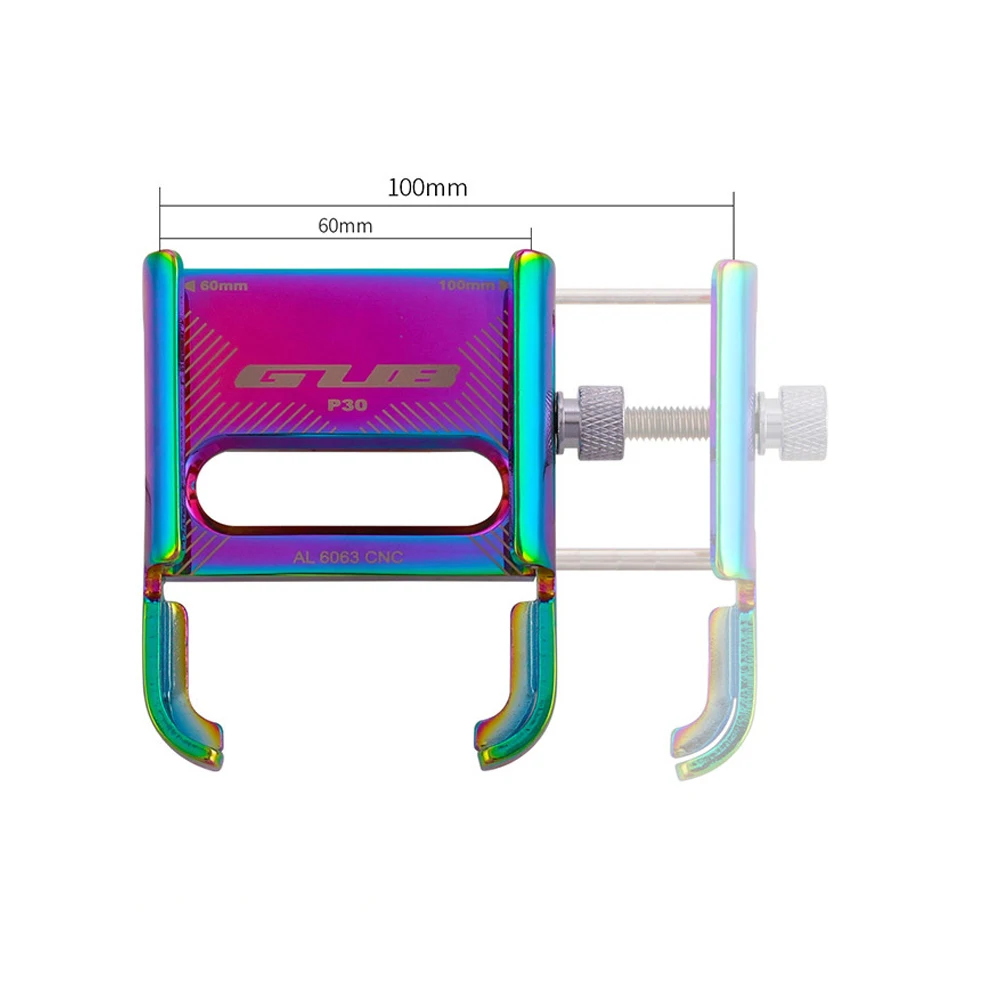 New GUB PLUS 11 Rotatable Alloy Phone Holder Steady Fix For Bike Motorcycle Electric Scooter Oil Slick Rainbow Color GUB P30