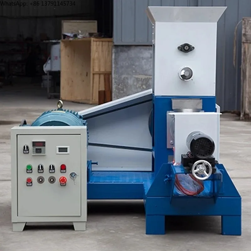 Fully Automatic Feed Extruder Aquaculture Floating Pellet Machine Fish Feed Machine Dog Food Machine Corn Extruder(Customized)