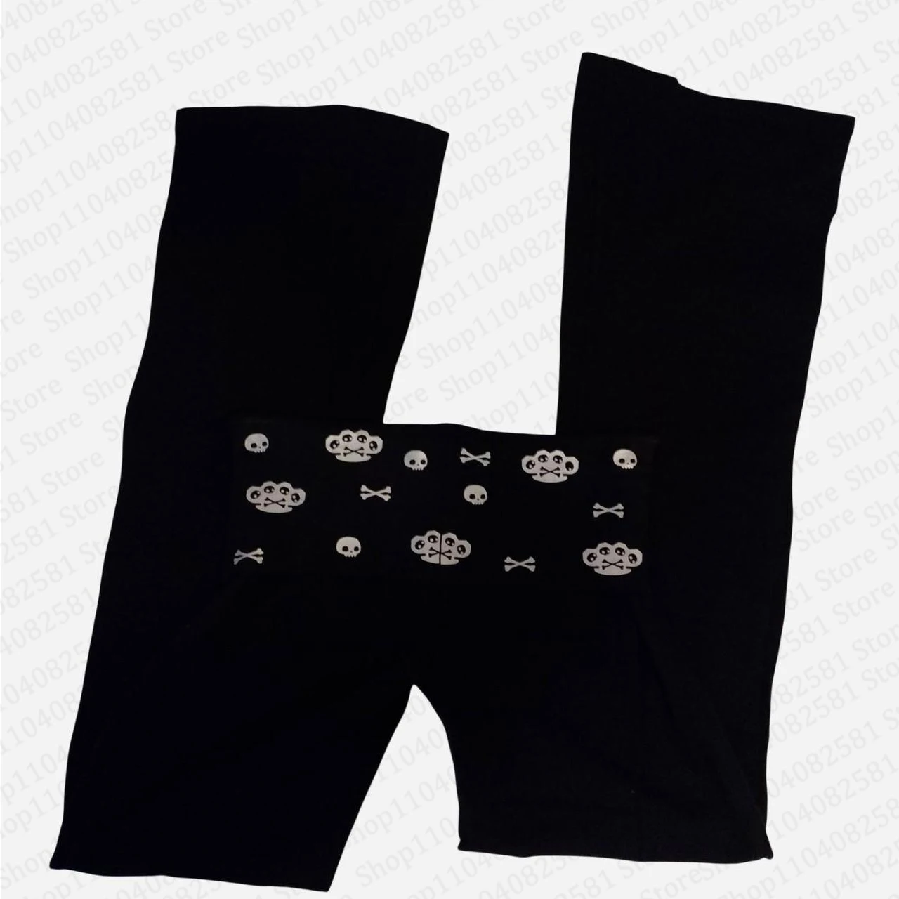 Aesthetic Fashion Skull Print Y2K Pants Rock Punk Style Comfortable Pants Gothic Retro 2000s Casual Women's Wide Leg Pants