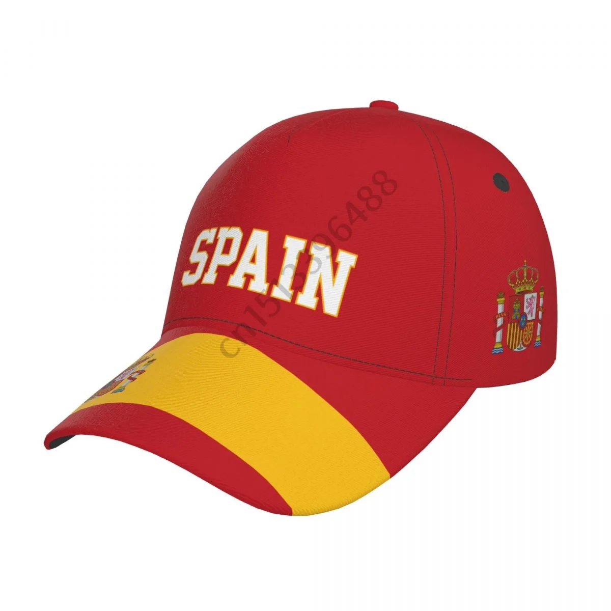 Spain Country Flag Soccer Hats Sun Baseball Cap Breathable Adjustable Men Women Outdoor Fishing Hat
