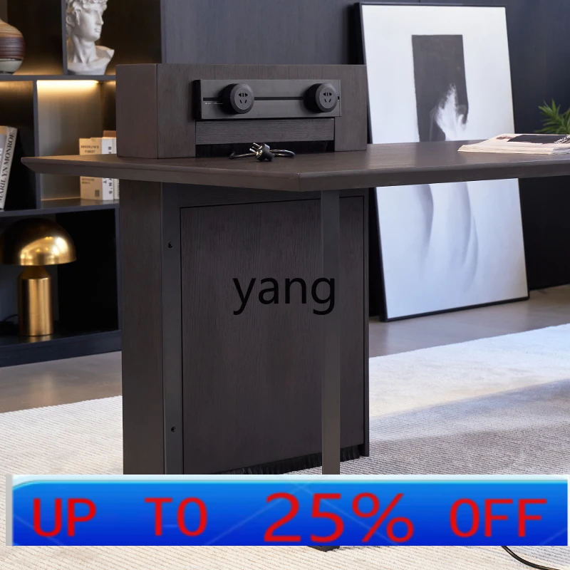 

CX Italian minimalist solid wood desk light luxury modern study small apartment office computer desk