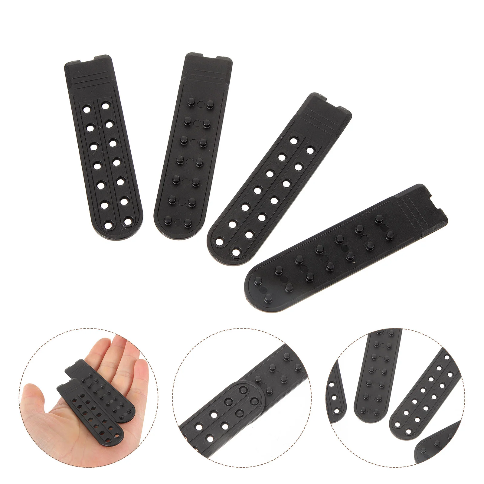 10 Pairs Plastic Hat Buckle Seven-hole Single-row Can Be Pushed and Opened to Close Cap