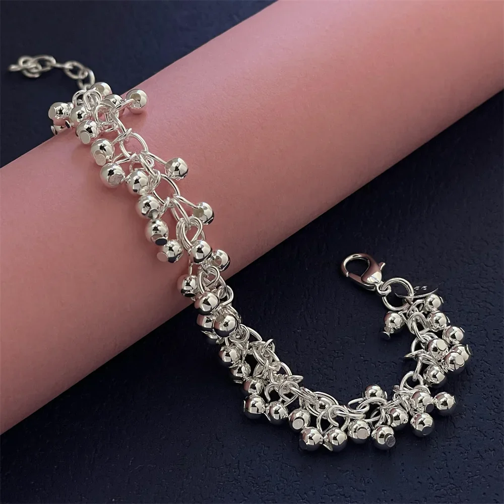 925 Sterling Zilveren Armband Druivenkralen Prachtige Vrouwen Mode Bruiloft Feest Cadeau Sieraden