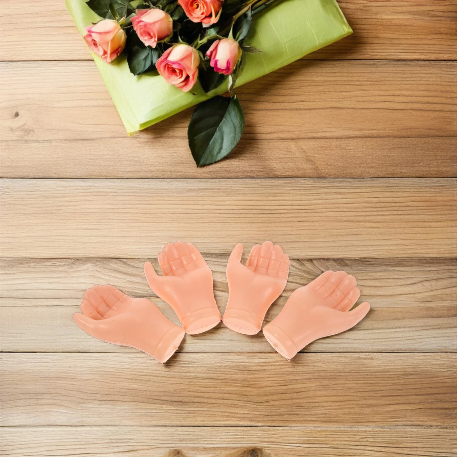 12쌍 미니어처 핸드 프롭스 현실적인 플라스틱 관절 다용도 공예 재료 DIY 프로젝트 인형 제작 키트