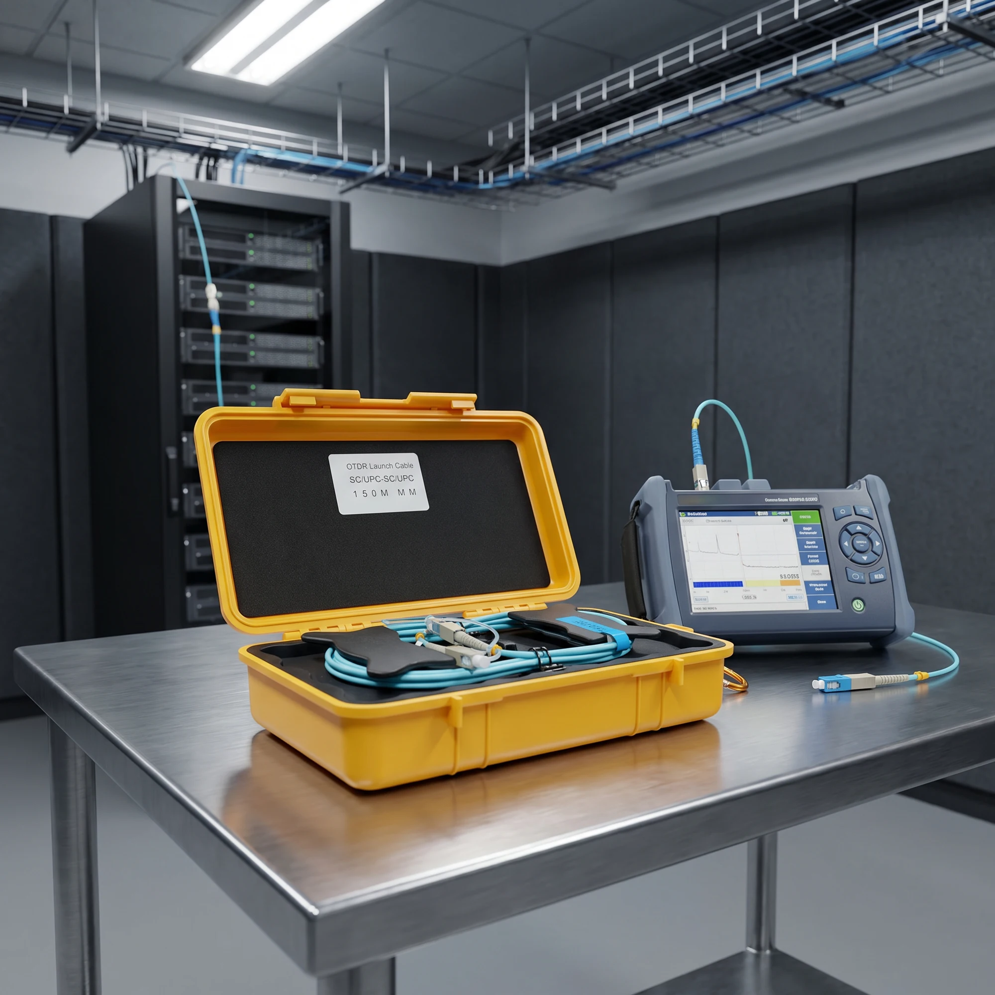 OTDR Launch Cable Test Tool OM3 Fiber Optic Cable Test Box OTDR Dead Zone Blind Zone Eliminator Multimode UPC 850nm view 6