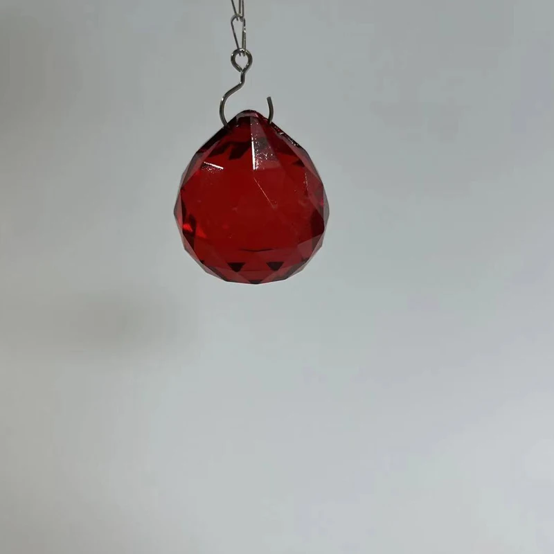 4 pçs 20mm colorido bolas de cristal prisma sun catcher pingente para pendurar e decorar grânulo prisma sem corrente