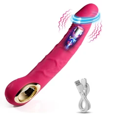 Realistic Dildo Vibrator G Spot with Female Stimulator Big Penis Anal Plug Adult Man Real Penis Sex Toys for Women 10 Modes