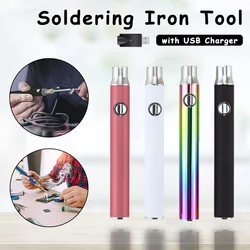 510 Thread Battery Cart Pen Portable Electric Soldering Iron Welding Kit Adjustable Voltage Smart Power Tool With USB Charger