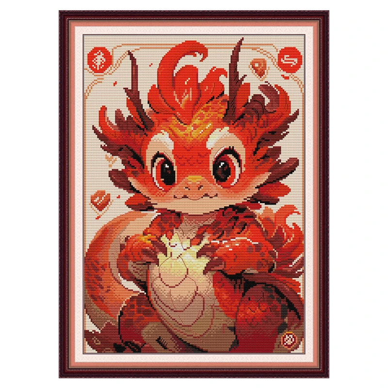 Dragon Animal Patterns Counted Cross Stitch Set DIY 11CT 14CT 16CT Stamped DMC Cross-stitch Kit Embroidery Needlework Home Decor