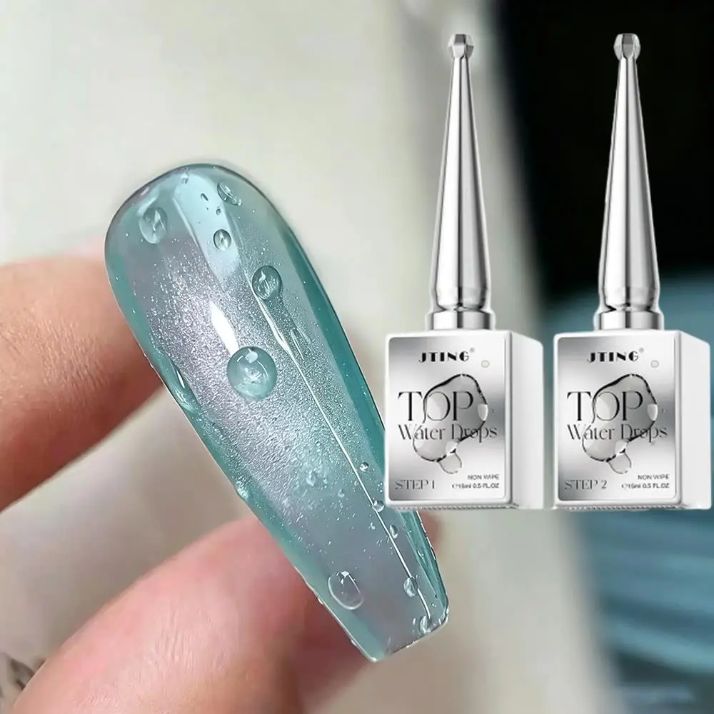 1/2Pc New Summer Waterdrop Nail Top Coat Gel Clear Water Droplet Bubbling Gel Nail Polish DIY Dew Drops Effect Manicure Varnish
