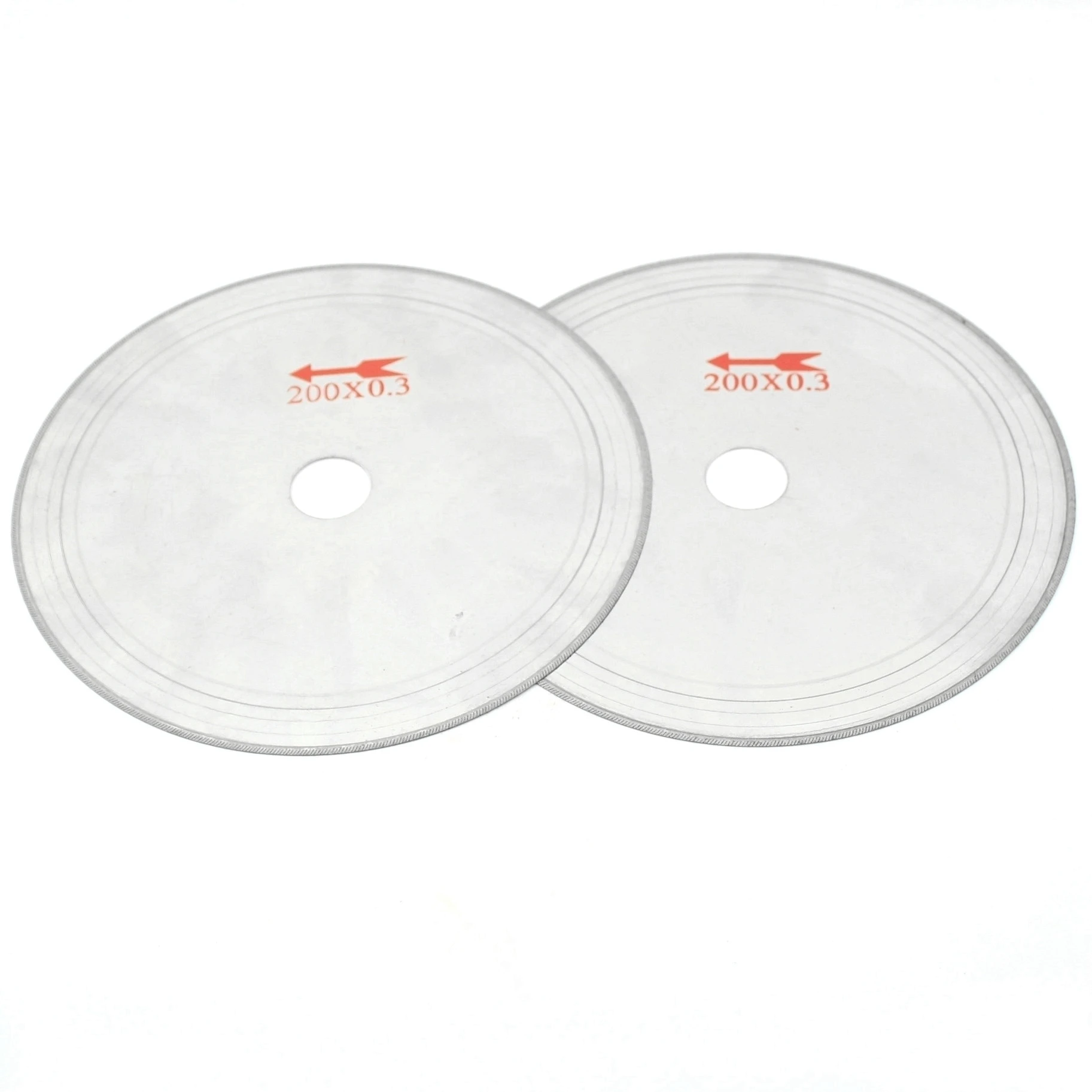 2개입 8인치(200mm) 초박형 다이아몬드 보석 가공용 톱날 절단 디스크 아버홀 1인치(25.4mm) 보석 유리 장신구 석재용