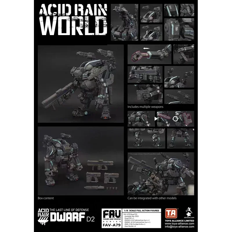 

Genuine Original Acid Rain 1:18 1/18 FAV-A79 Dwarf D2 FAV-A80 Bernard The Last Line of Defense Model Action Figure Doll Toy Gift