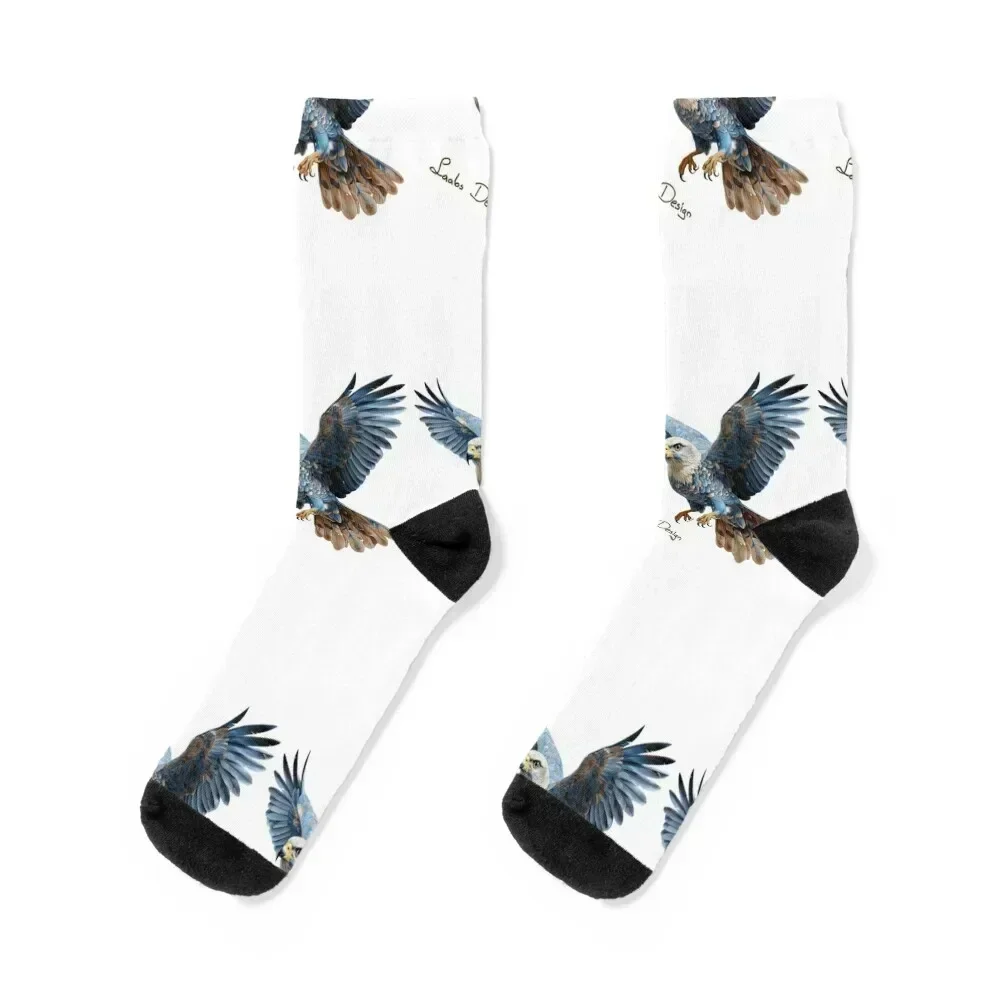 

Soaring Majesty: The Cerulean Falcon Socks funny sock Wholesale Heating sock custom Luxury Woman Socks Men's