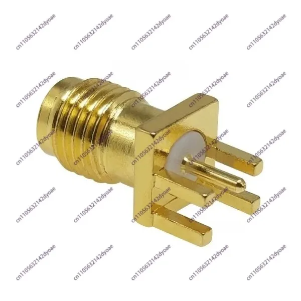 200PCS SMA Female Jack Adapter 50 Ohm SMA Base Socket Jack Brass Solder PCB Board Edge Mount Adapter 0.8MM/1.2MM/1.6MM