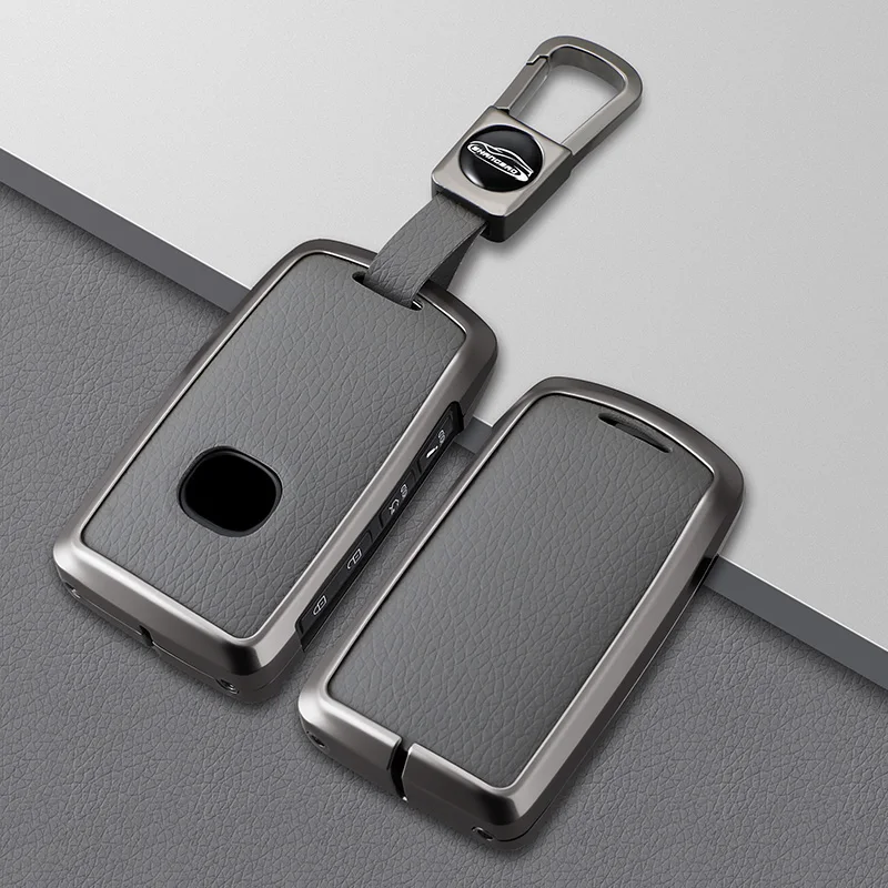 2 3 Buttons Zinc Alloy Leather Car Key Case Cover Shell For Mazda 3 6 Cx30 MX30 Cx9 x9 Cx5 x5 Cx8 MX5 2022 2024 2025 Accessories