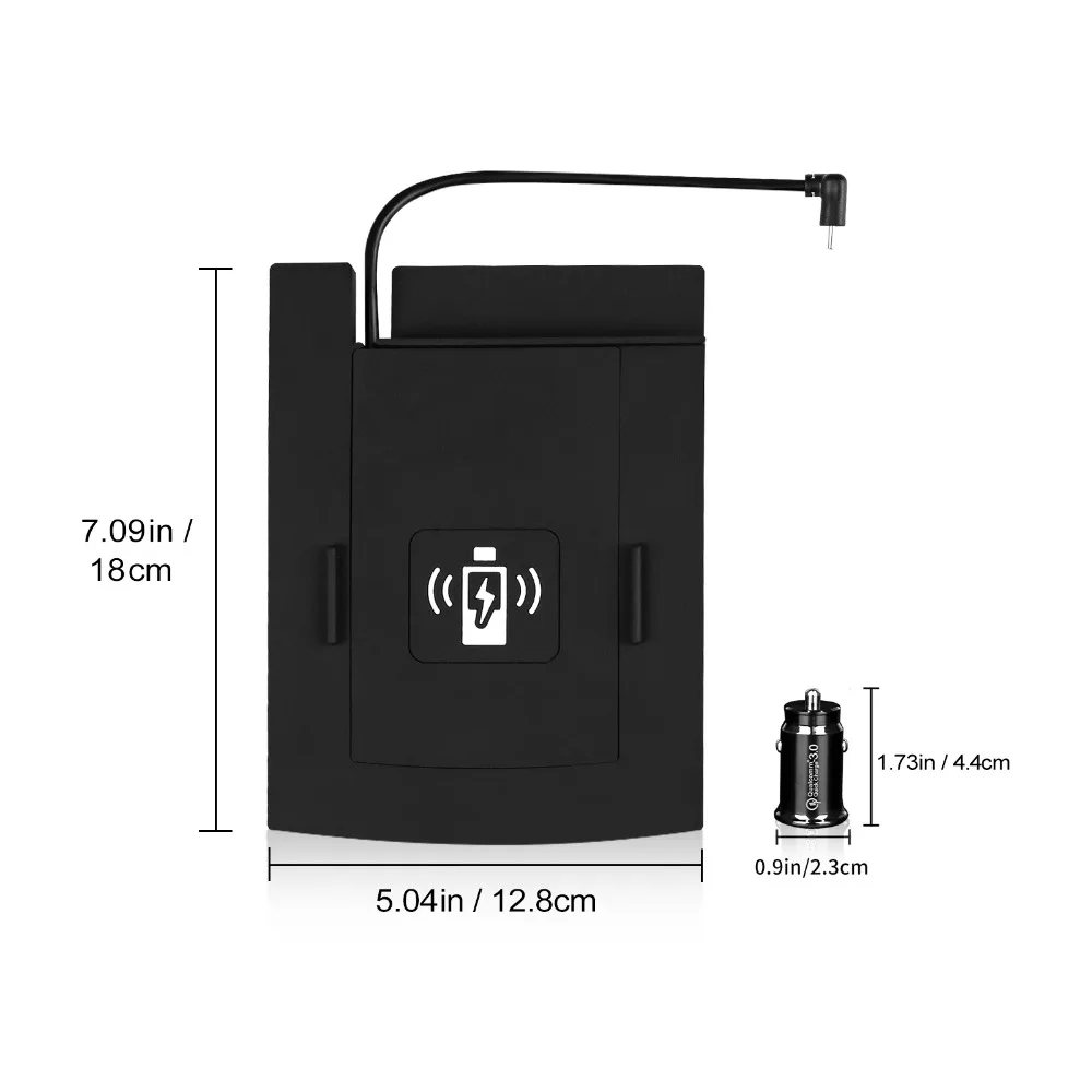 Car Wireless Charger Pad Stable Fast Charging For Honda Accord 2018-2022 Center Console Storage Box Cover Decoration Accessories
