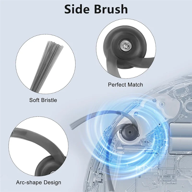 AD-21PCS Replacement Parts For Roborock QV 35A /QR 598 /QR 798 Vacuum Cleaner Accessories Main Side Brush Hepa Filter Rag Dust B