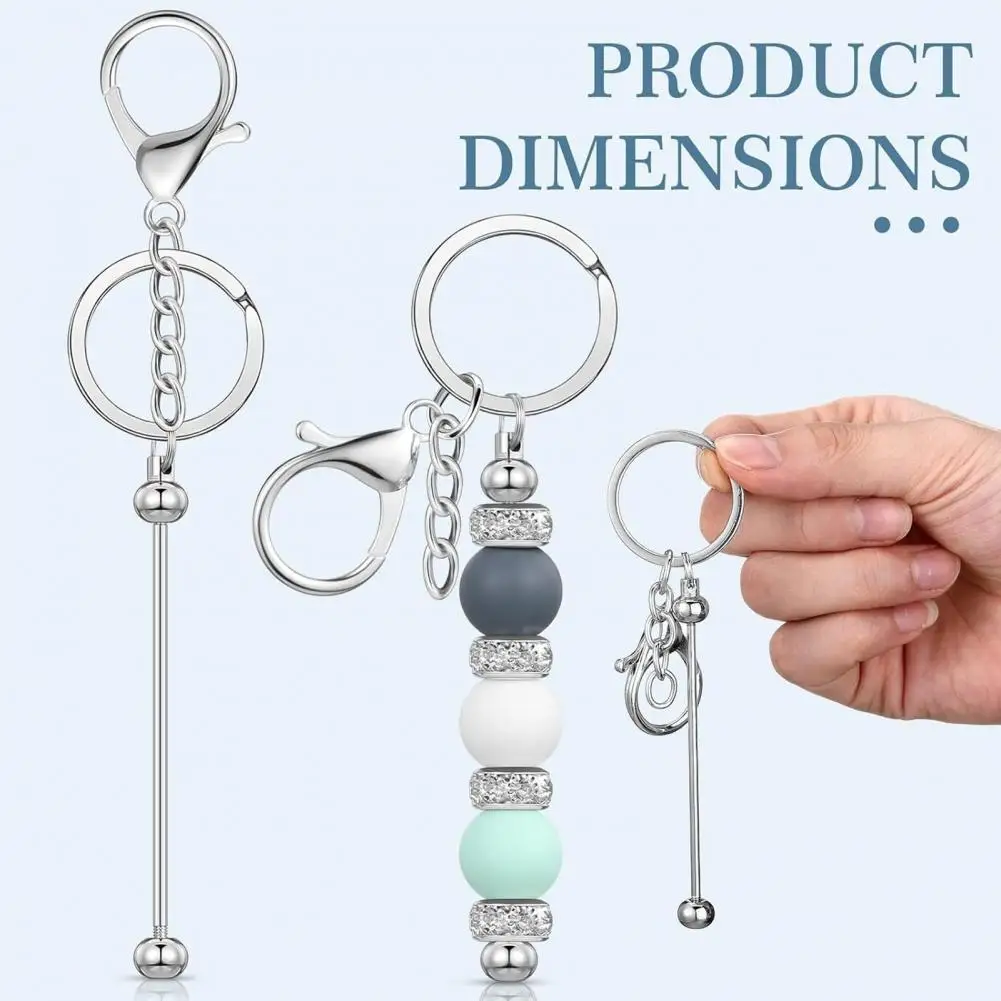 12Pcs DIY Beaded Key Chain Handmade Keychain Pendants Classroom Reward Keychain Key Ring for Women Girls Handbag Pendants
