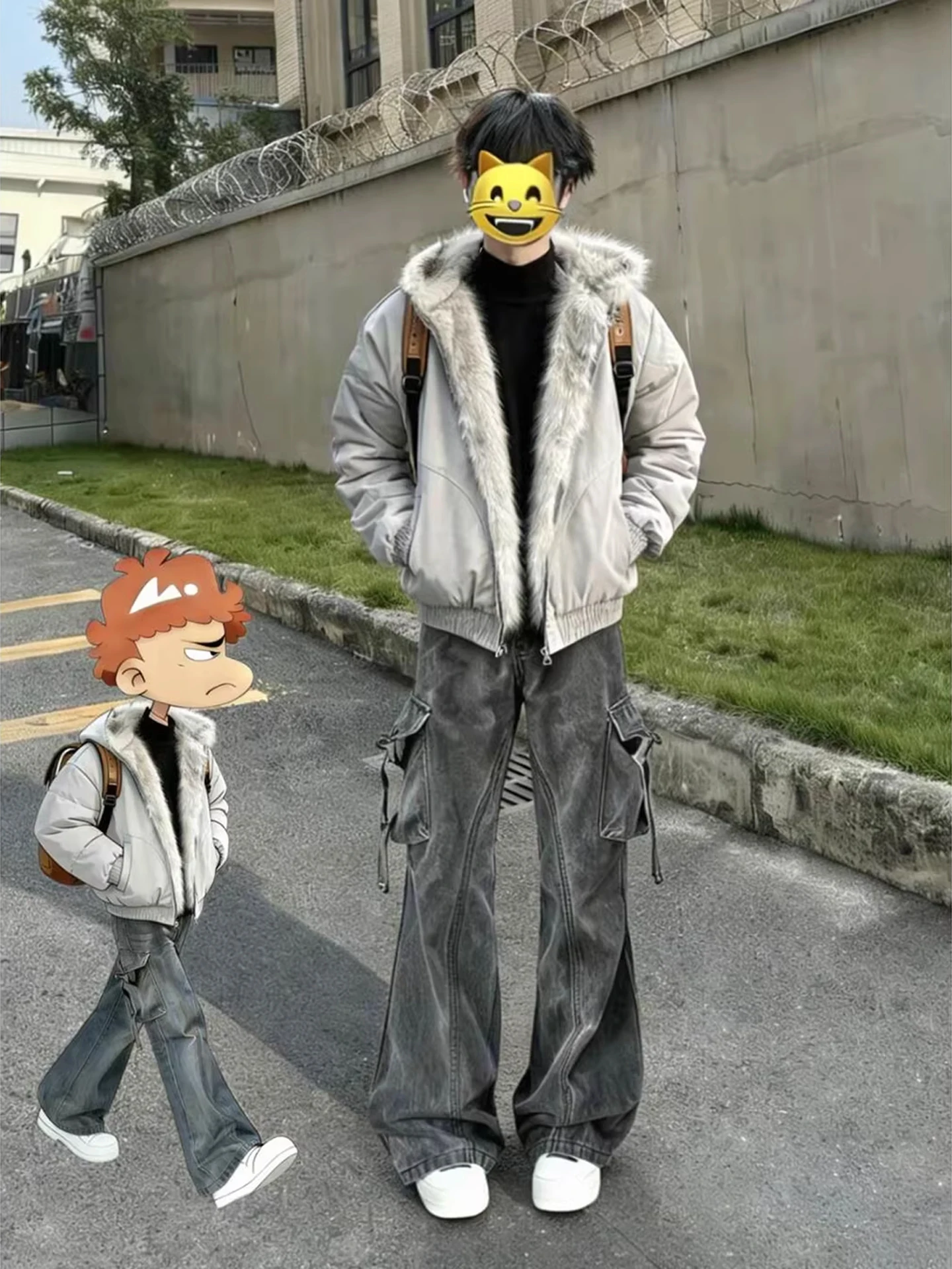 

Мужские джинсы Waed Workwear с широкими штанинами, в американском ретро-стиле, повседневные, прямого кроя, износостойкие