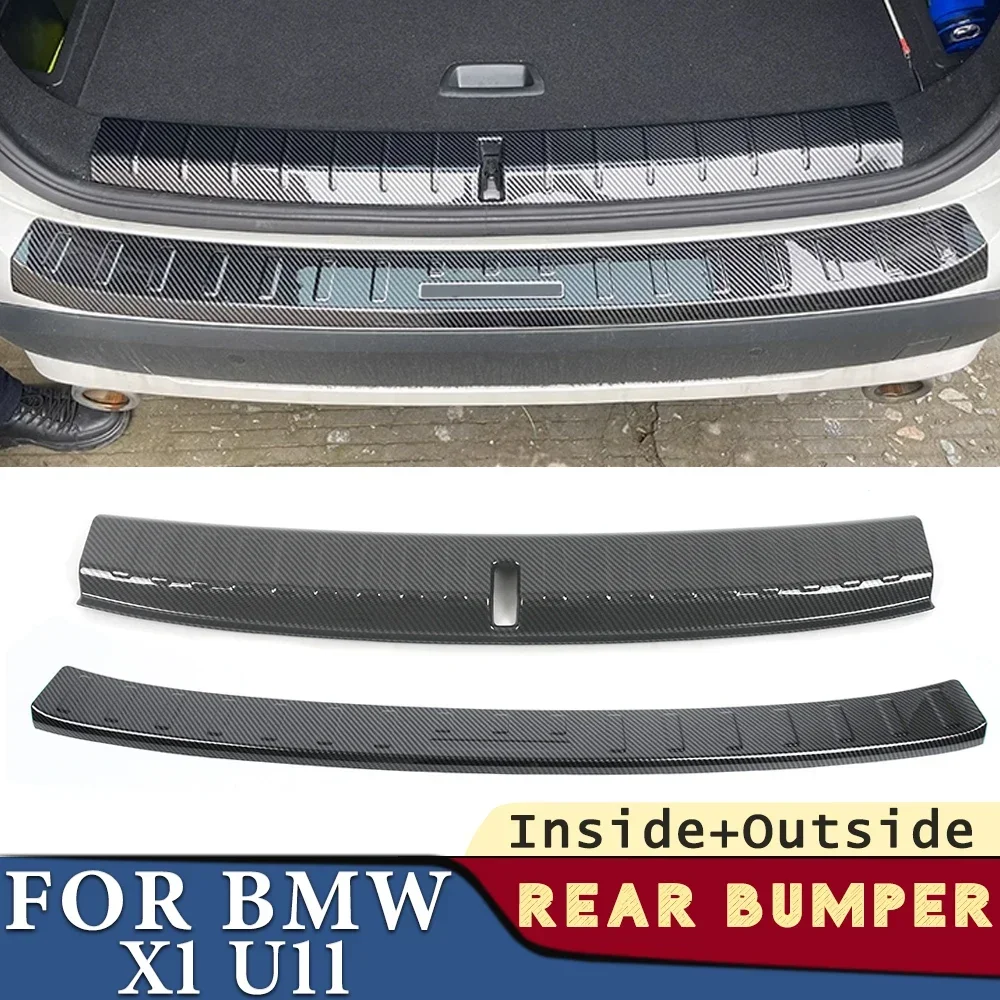 

Trunk Bumper for BMW X1 U11 2023-2024 Car Accessories Stainless Rear Fender Protector Sill Pad Cover Sticker Decoration