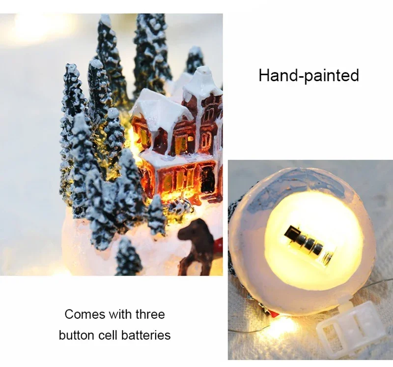 Christmas Decorations LED Night Lights Luminous Landscape House Children's Gift Christmas New Year Ornaments Festival Lighting