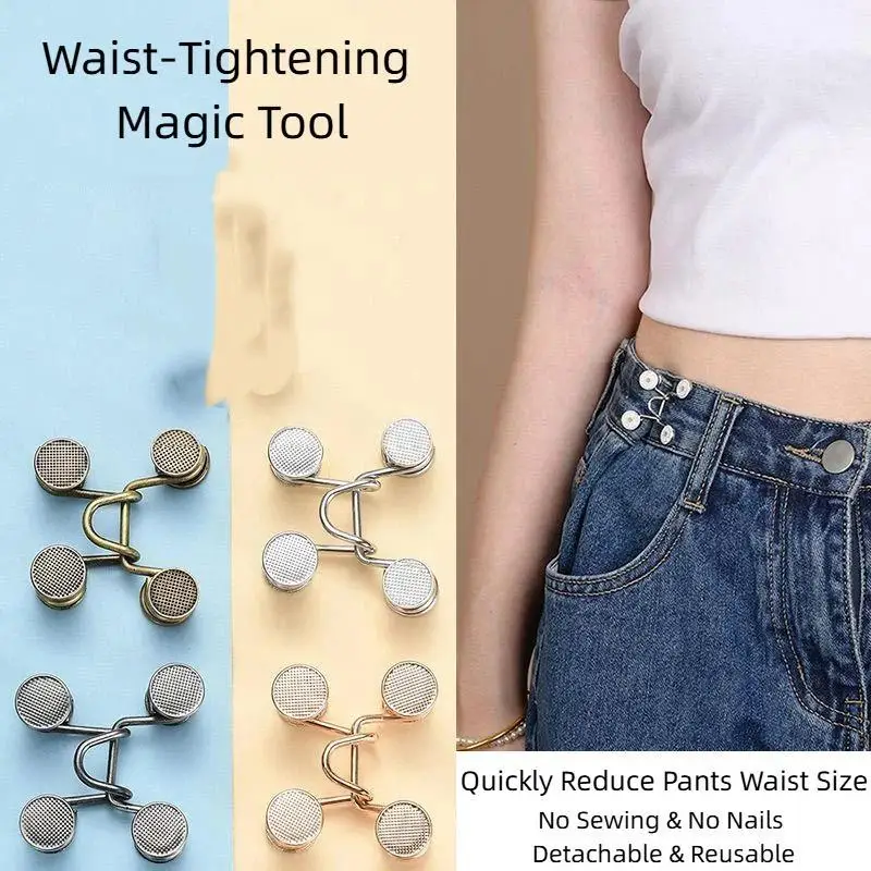 2/4/8 Sets Hosen-Taillenverengungsknöpfe, Jeans-Knopfverengungsklammern zur Verengung der Taille – Detail 1