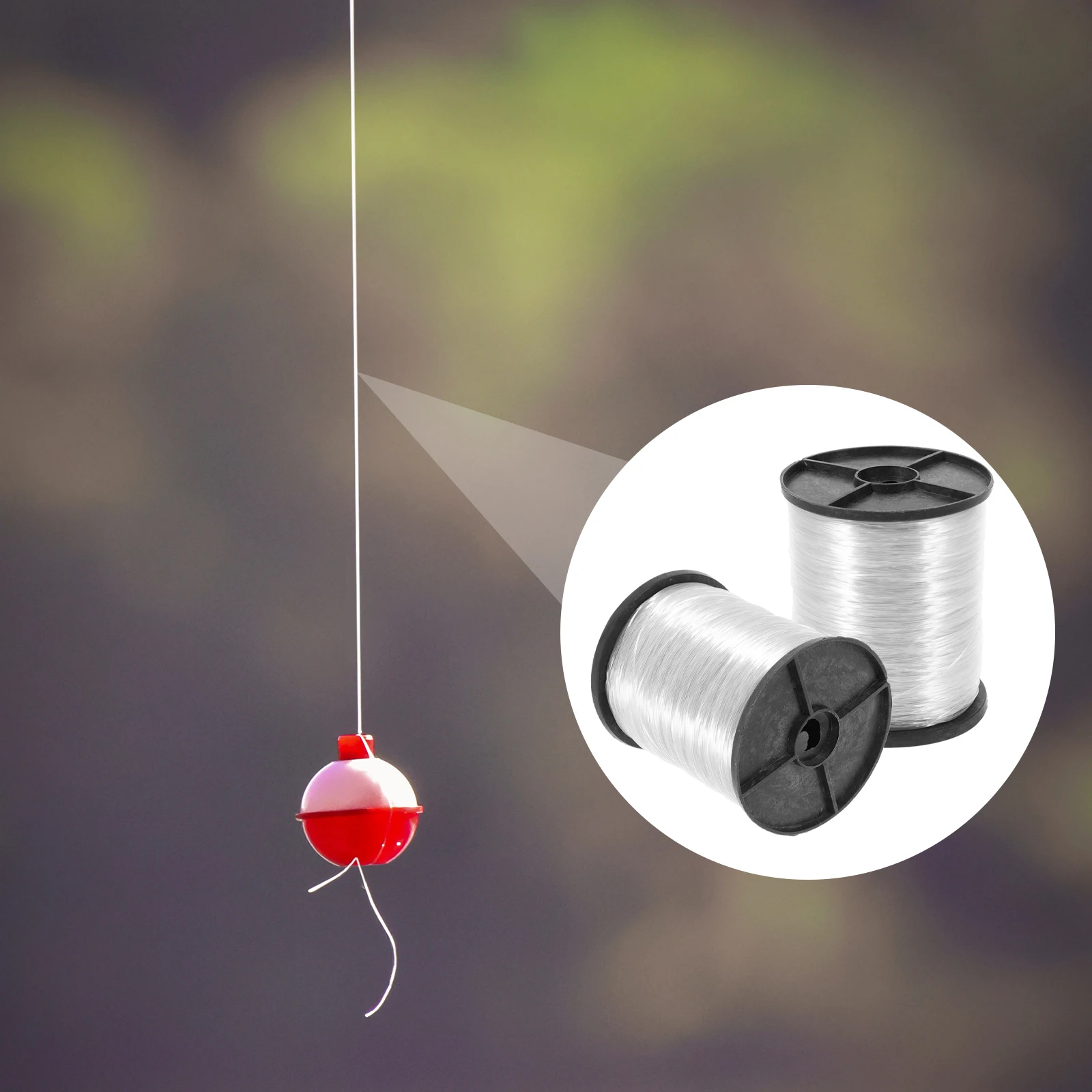 

2 Rolls Transparent Invisible Hanging Wire Clear Nylon Thread for Balloon Garland Picture Hanging Decorations Strong Durable