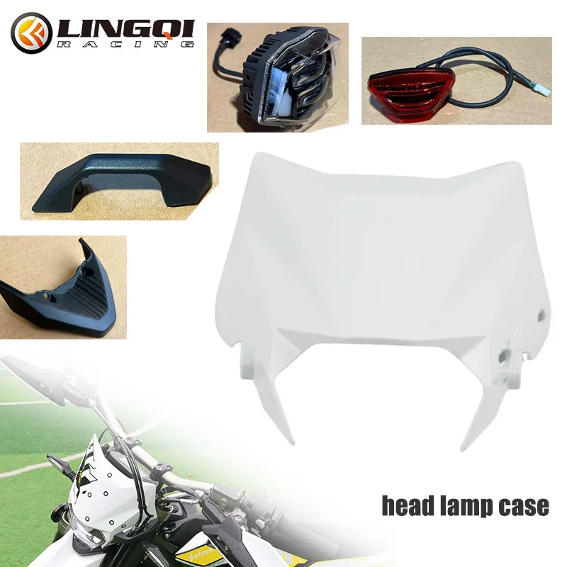 LINGQI RACING Motorcycle Plastic Original Front Lamp Cover Large Lamps Shade For SURRON SUR RON Ultra Bee Sur-Ron Accessories