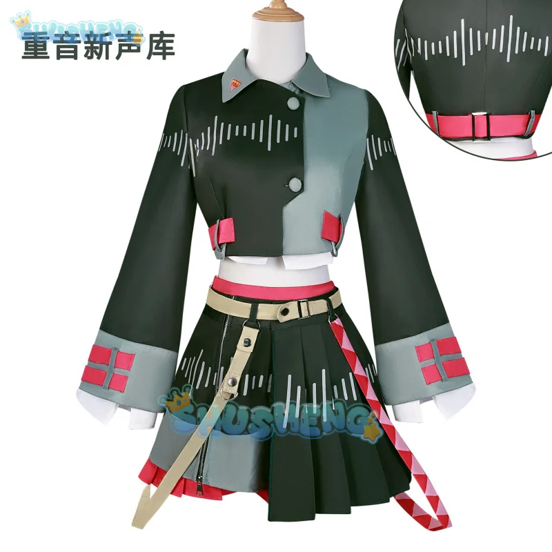 المزج V AI Kasane Teto. ‌   زي تنكري موحد لحفلات الهالوين وحفلات الكرنفال وعيد الميلاد وملابس الأدوار للنساء