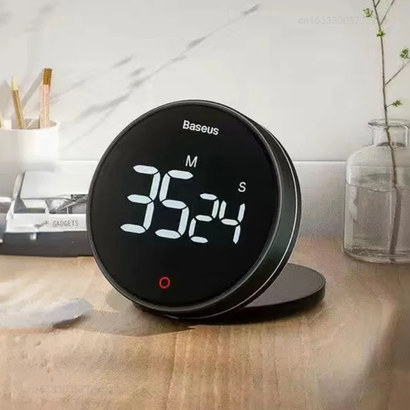 Youpin Baseus Magnetic Digital Timers Manual Countdown Kitchen Timer Countdown Clock Mechanical Cooking Countdown Time Timers