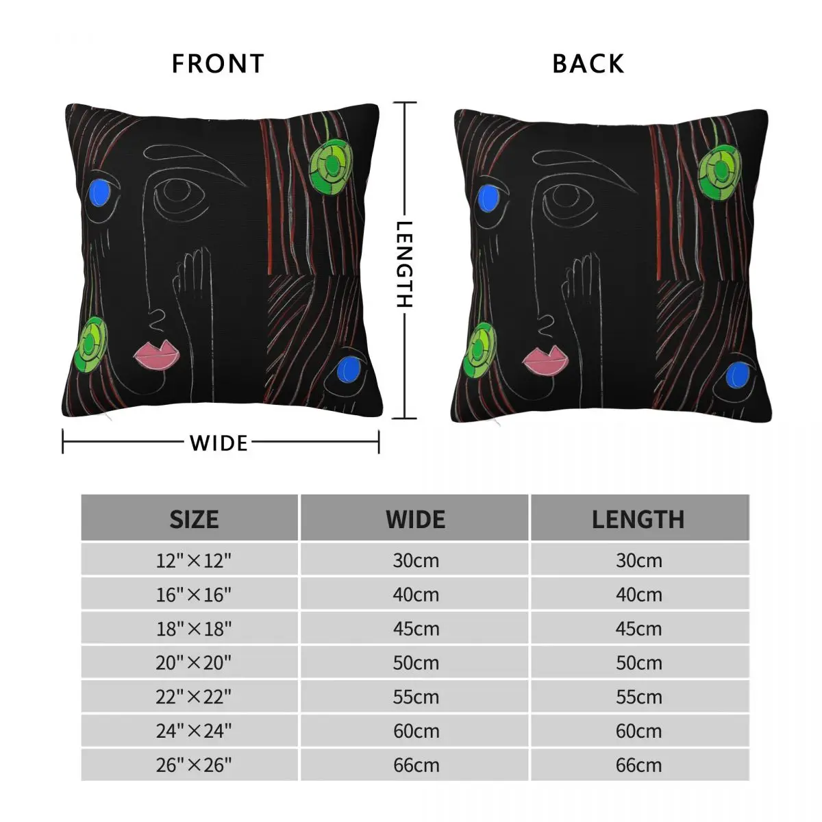 Between Light And Shadow Pillowcase Polyester Linen Velvet Printed Zip Decorative Pillow Case Room Cushion Cover 45x45
