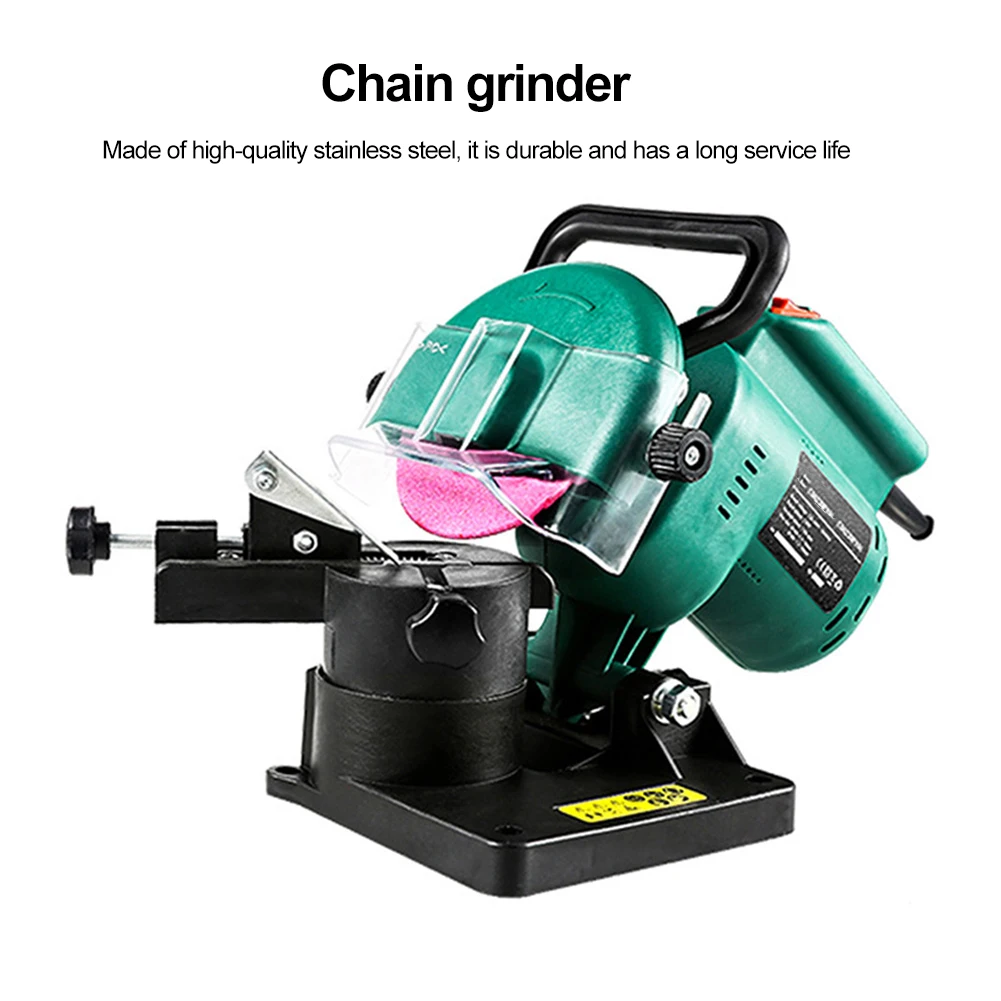 220W 체인톱 날 연마기 휴대용 체인톱 연마기 100mm 각도 조절 가능 8500RPM 체인 연마용