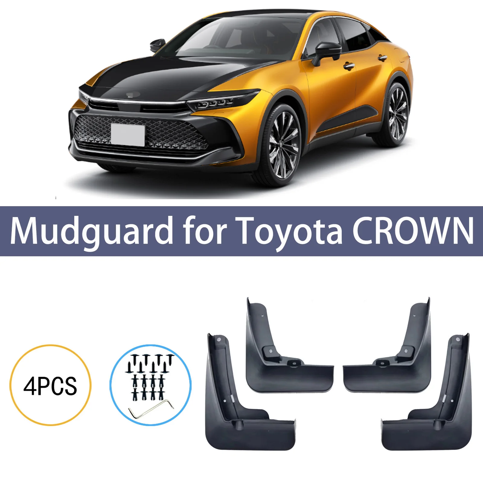 

Car Mud Flaps for Toyota CROWN 2023 2024 Mudguard Splash Guards Fender Front Rear Mudflaps Accessories 4PCS