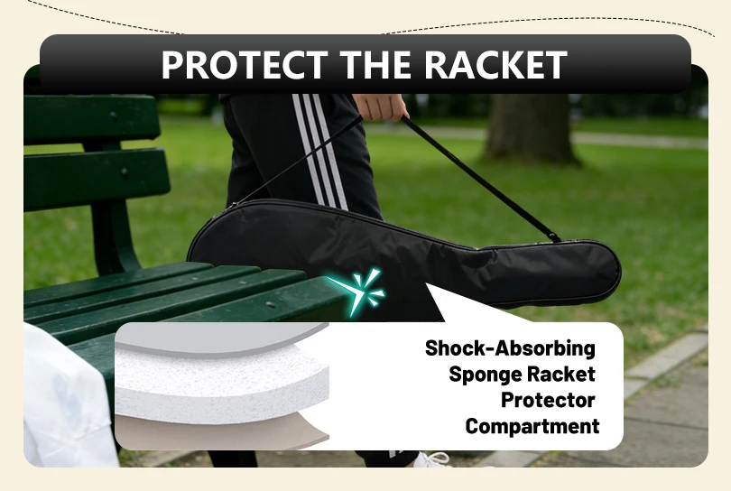 27inch Waterproof Adult Tennis Racket Cover Teenager 26inch 1 Pack Tennis Bag Unisex Tennis Shoulder Bags 75x32cm - view 5