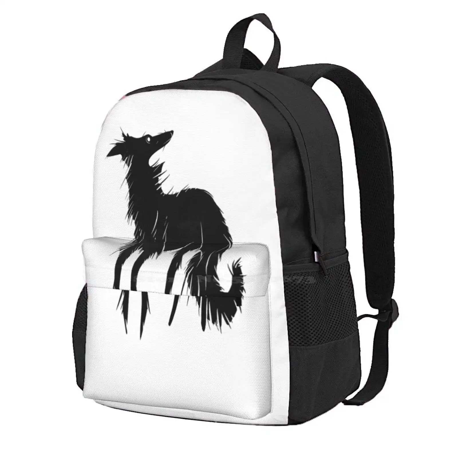 Spoopy Standing Silken Hot Sale Schoolbag Backpack Fashion Bags Silken Standing Stylized Dog Black Cartoon Graphic