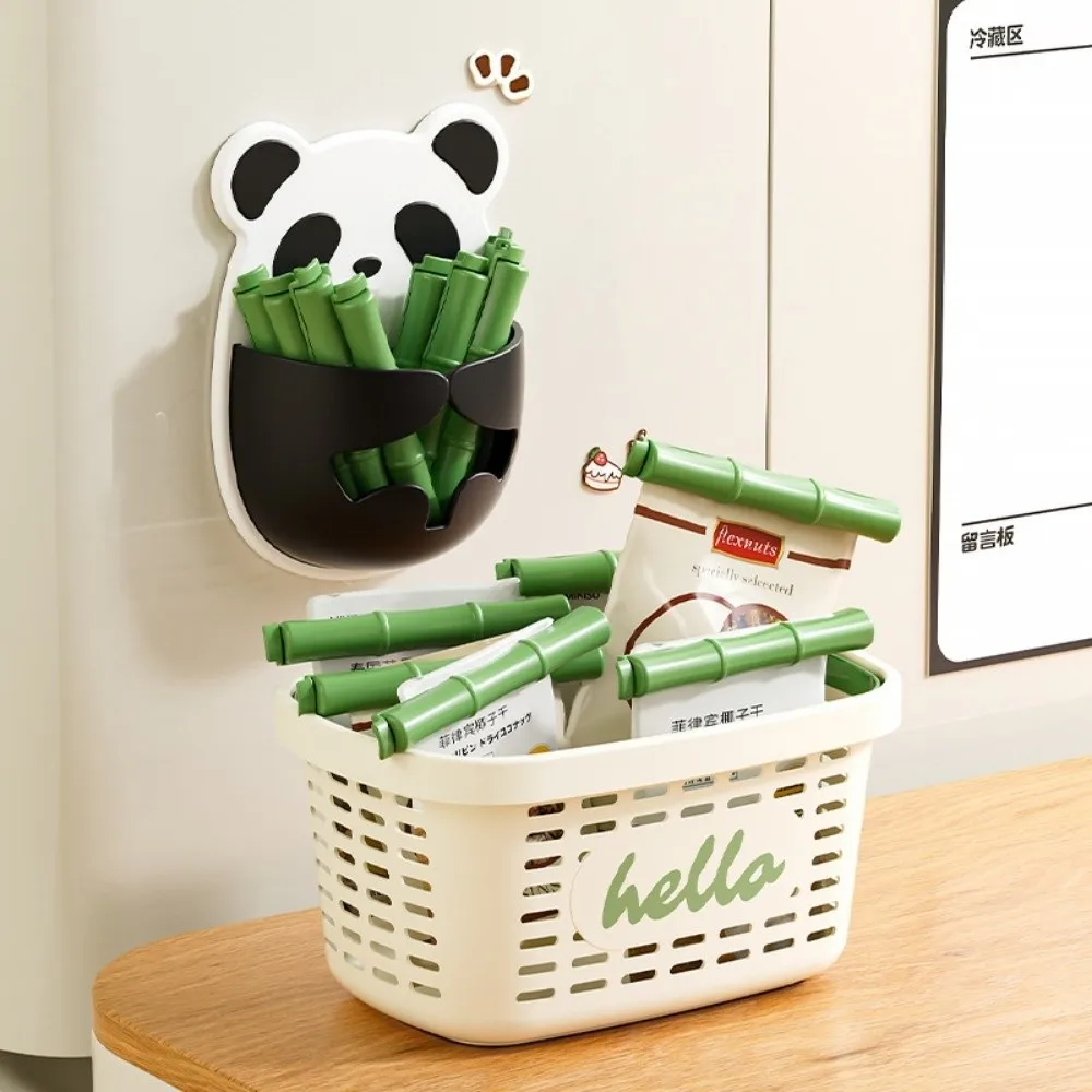 

New Mini Panda Sealing Clip Wall Mount Magnetic Refrigerator Magnets Moisture-Proof Dual-Select Clip Kitchen Use