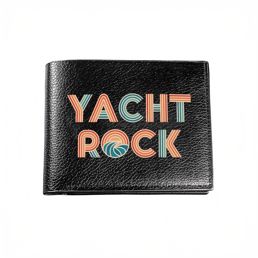 Yacht Rock Print Men's Wallet, Casual Business Card Holder with Stylish Modern Design, Trendy Accessory for Everyday Use