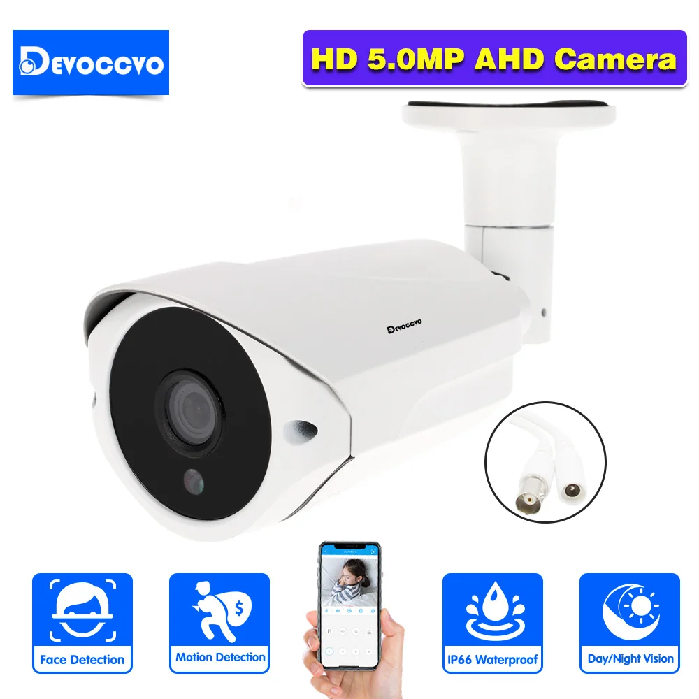 

AHD Face Detection Cameras Outside Metal Bullet Security Cam Outdoor Waterproof CCTV Security Video Surveillance Camera BNC 5MP