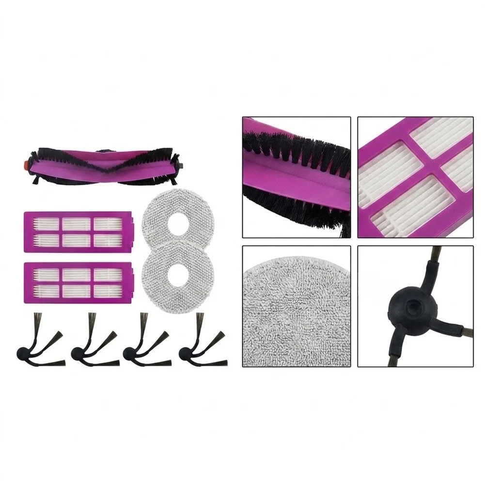 Main Brush Filter Side Brushes for Mop Rags Kit for midea For v16 Pro For eureka J15 Max Ultra Vacuum Cleaner 9 or 17 pcs
