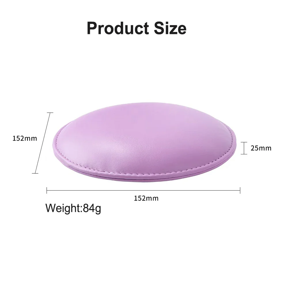 Round Microfiber Leather Elbow Rest Pad Professional Non-Slip Nail Technician Hand Rest Pillow for nail Salon Manicure Elbow Pad view 5