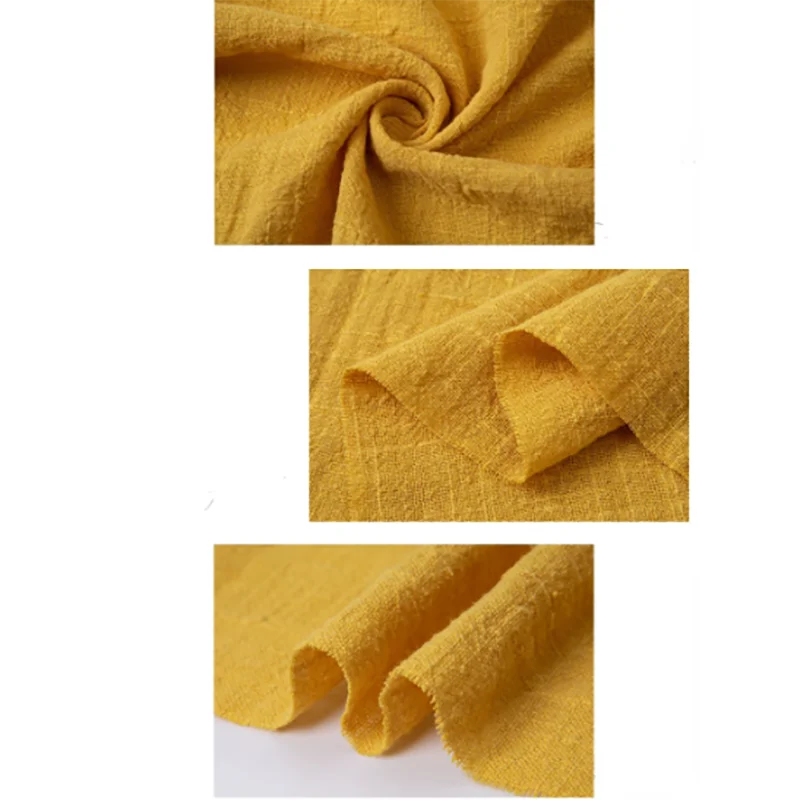 Soft Linen Cotton Fabric, Organic Material, Pure Natural Flax Fabrics for Sewing Dress, Patchwork by the Meter, 50x130cm