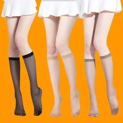 5/10 Pairs Long Stockings Women Stockings High Stockings Summer Ultra-thin Half-length Invisible Calf Mid-tube Women's Socks